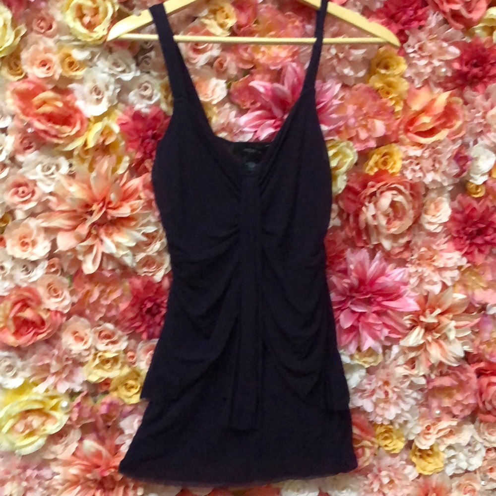 Purple mesh fitted top